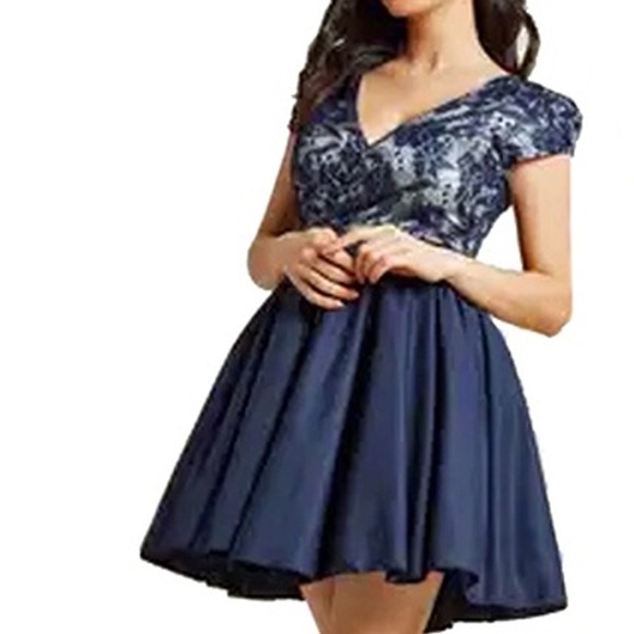 π
ΊCHI Chi London ModCloth Dress Taffeta Lace Satin Tulle Cocktail Special - Picture 10 of 13